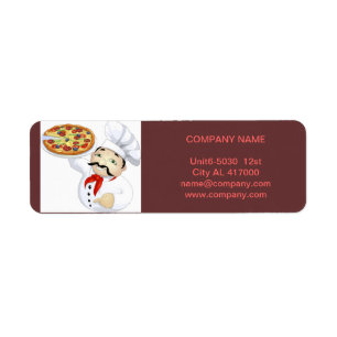 Étiquette pizza italienne de nourriture de magasin