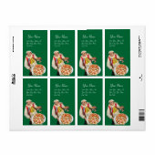 Étiquette PIZZA ITALIENNE rouge vert blanc (Feuille entière)