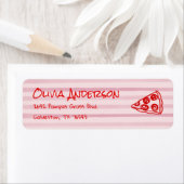 Étiquette Pizza Pink Ciao Baby shower bébé (En situation)