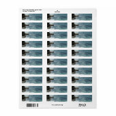 Étiquette Plage à l'océan (Feuille entière)