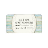 Étiquette Plage Bois Mariage Côtier Bois d'eau (Devant)