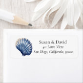 Étiquette Plage côtière de Seashell Custom (En situation)