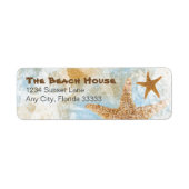 Étiquette Plage côtière Etoiles de mer Starfish (Devant)