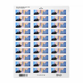 Étiquette Plage Coucher de soleil océan sable palmier Maldiv (Feuille entière)