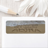 Étiquette Plage d'Aloha Hawaii (En situation)