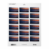 Étiquette Plage de nuit tropicale Fiji (Feuille entière)