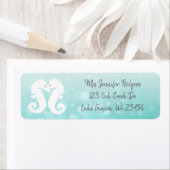 Étiquette Plage des hippocampes turquoises (En situation)