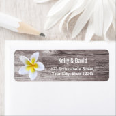 Étiquette Plage Mariage Plumeria Flower Return Adresse (En situation)