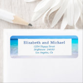 Étiquette Plage Océan Bleu Mariage d'été Tropical (En situation)