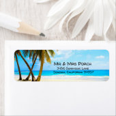 Étiquette Plage, Palm Trees, Ocean Adresse de retour (En situation)