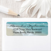 Étiquette Plage Relaxation Océan Vue Spa Sable blanc (En situation)