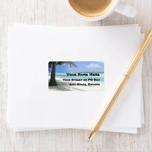 Étiquette Plage tropicale (En situation)