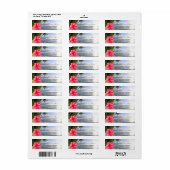 Étiquette Plage tropicale, Palmiers, Hibiskus (Feuille entière)