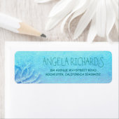 Étiquette Plage Turquoise Ombre Mariage (En situation)