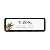 Étiquette Plaid Elegant Rustic Classic Tartan Adresse de ret (Devant)