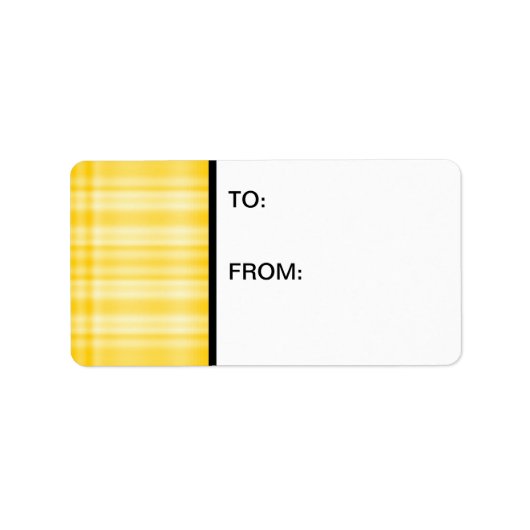 Étiquette Plaid jaune (Devant)