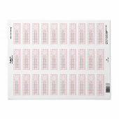 Étiquette Plaid rose mélange (Feuille entière)