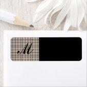 Étiquette Plaid rustique (En situation)