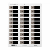 Étiquette Plaid rustique (Feuille entière)