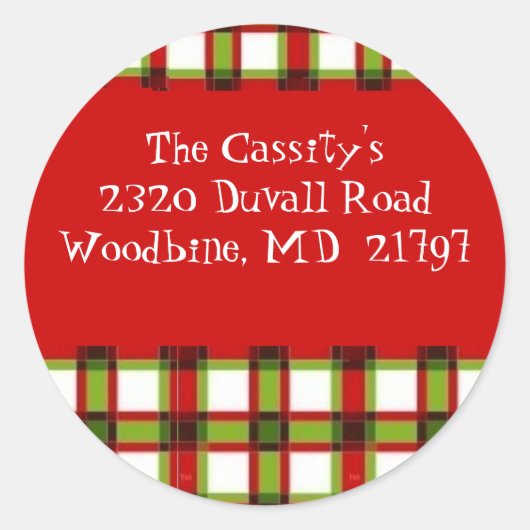 Étiquette plaid Xmas - Customisé (Devant)