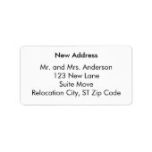 Étiquette Plain and Simple New Address Labels (Devant)
