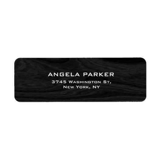 Étiquette Plain de bois gris élégant professionnel unique (Devant)