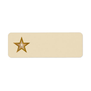 Étiquette Plaine de crème d'étiquette d'étoile d'or