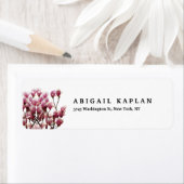 Étiquette Plaine florale Élégant Noir Blanc Moderne Minimali (En situation)