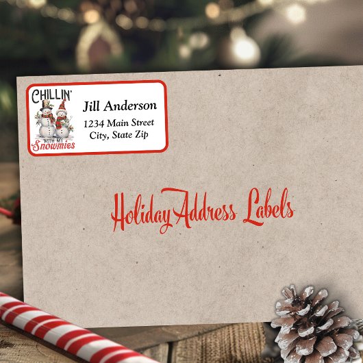 Étiquette Plaisir et Festiver Chillin avec Mes neiges Person