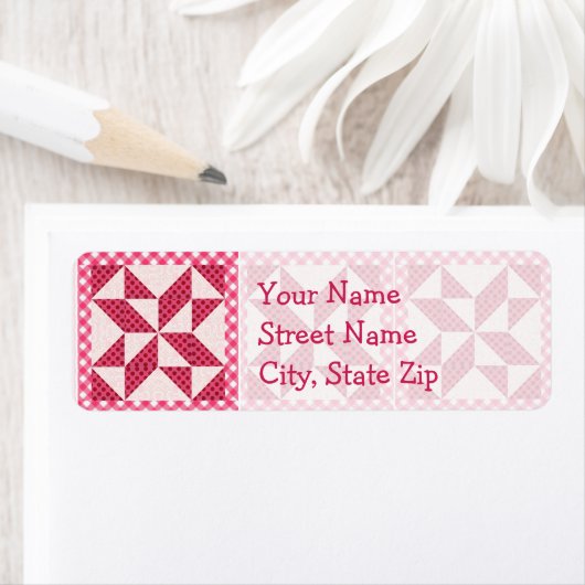 Étiquette Planche à points rose (En situation)