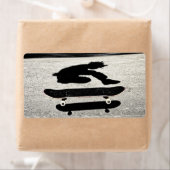 Étiquette planche à roulettes (En situation)