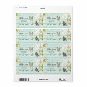 Étiquette planche côtière bois script rustique Oeuf Carton É (Feuille entière)