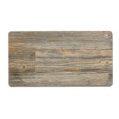 Étiquette Planches à grains de bois rustique en relief (Devant)