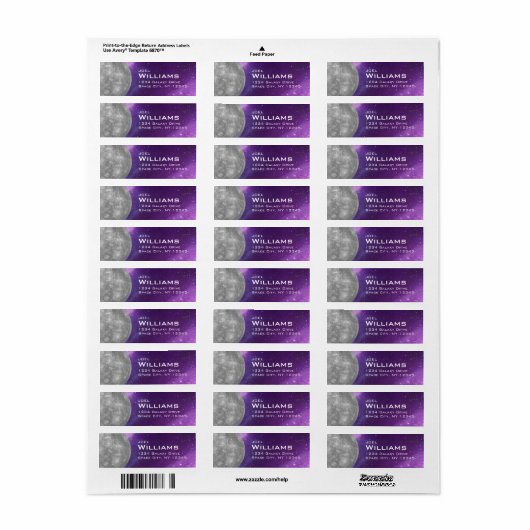 Étiquette Planète Mercury Solaire Système Espace Adresse de  (Feuille entière)