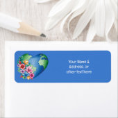 Étiquette Planète Terre Coeur (En situation)