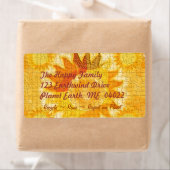 Étiquette Planète Terre (orange) (En situation)