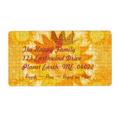 Étiquette Planète Terre (orange) (Devant)