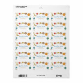 Étiquette Planètes Espace Extérieur Baby shower Adresse (Feuille entière)