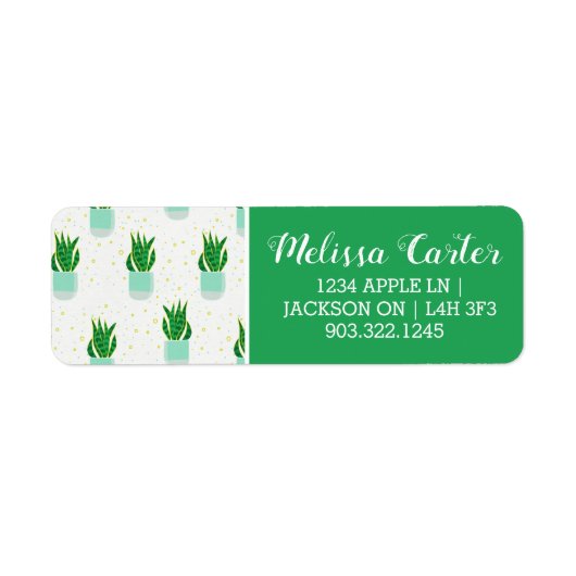 Étiquette Plante de serpent Sansevieria Pot Imprimer (Devant)