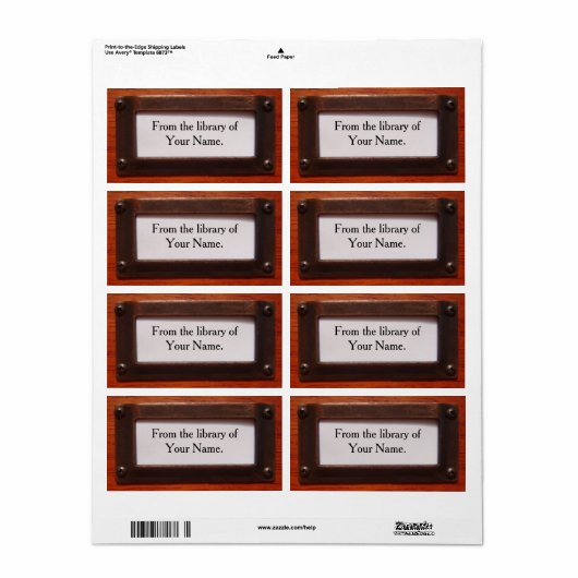 Étiquette Plaque (Feuille entière)