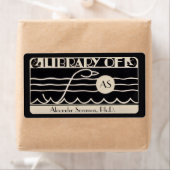 Étiquette Plaque Art Déco vintage Monogramme personnalisé (En situation)