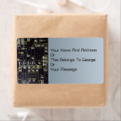 Étiquette Plaque-cadeau de nom de carte de circuit intégrée (En situation)