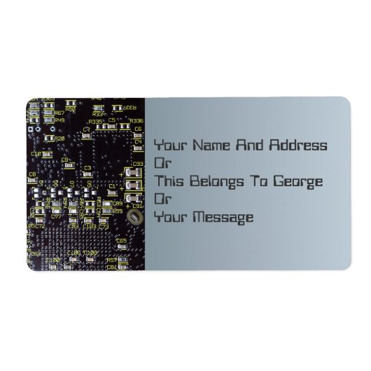 Étiquette Plaque-cadeau de nom de carte de circuit intégrée (Devant)