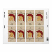 Étiquette Plaque casque Corinthien (Feuille entière)