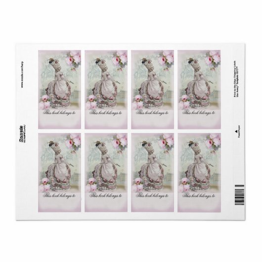 Étiquette Plaque CÉLESTE (Feuille entière)