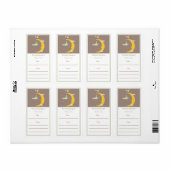 Étiquette Plaque d'accueil Green Moon and Stars (Feuille entière)