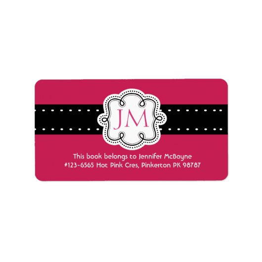 Étiquette Plaque d'accueil pour dames Hot Pink personnalisée (Devant)