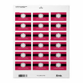 Étiquette Plaque d'accueil pour dames Hot Pink personnalisée (Feuille entière)
