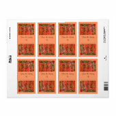 Étiquette Plaque de grenade (Feuille entière)