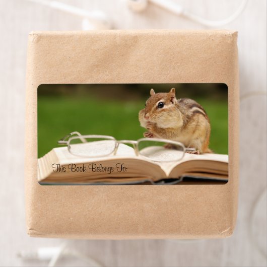 Étiquette Plaque de lecture Chipmunk (En situation)